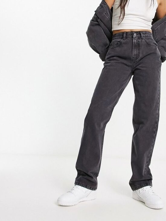 ASOS Denim - ASOS Tall 90s straight jean in washed black